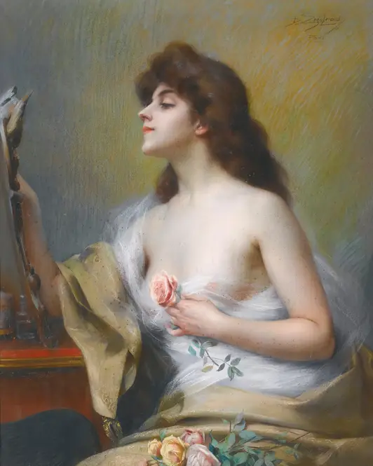 Girl with a rose by Delphin Enjolras
